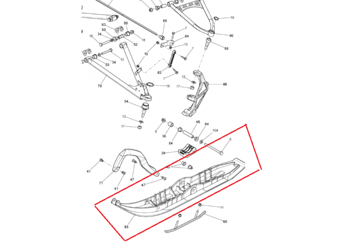 Ski negru Ski Doo